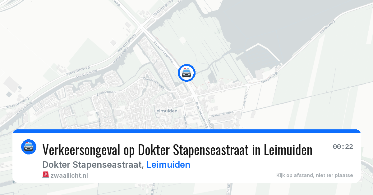Verkeersongeval op Dokter Stapenseastraat in Leimuiden — 20 apr 2026