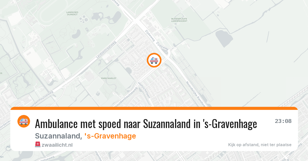 Ambulance met spoed naar Suzannaland in 's-Gravenhage — 6 aug 2026