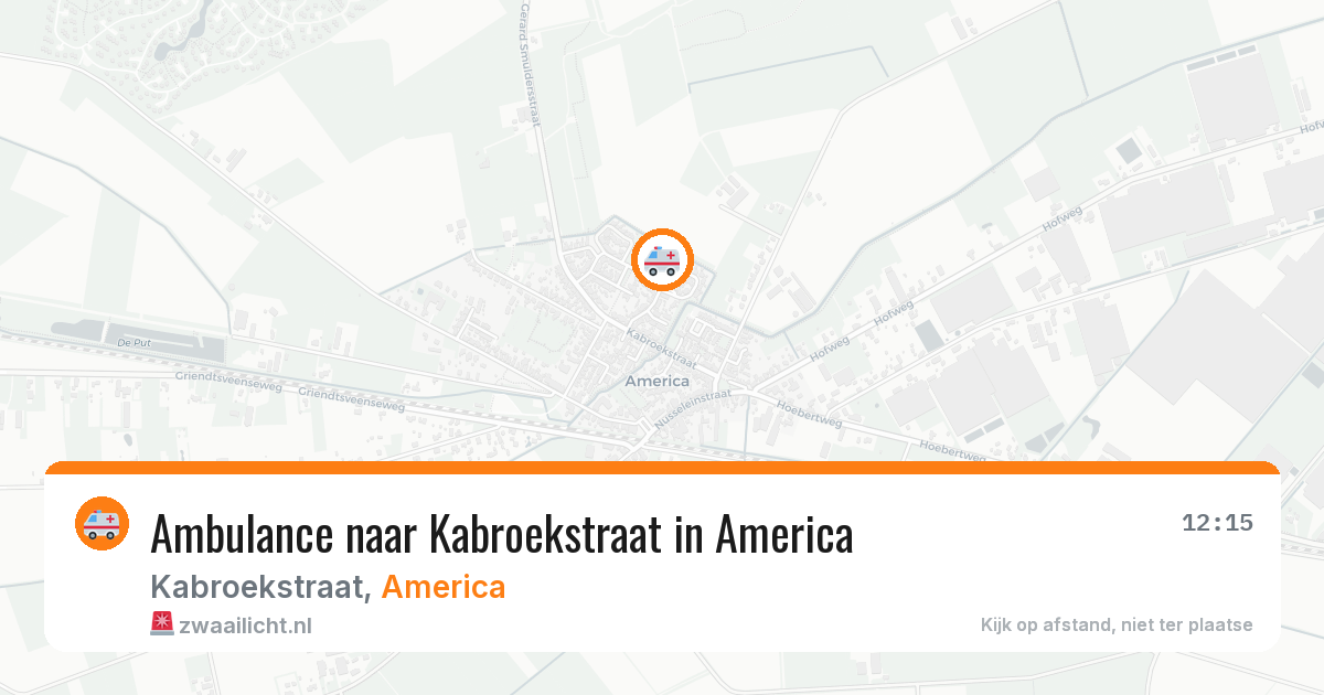 Ambulance naar Kabroekstraat in America — 5 jul 2026
