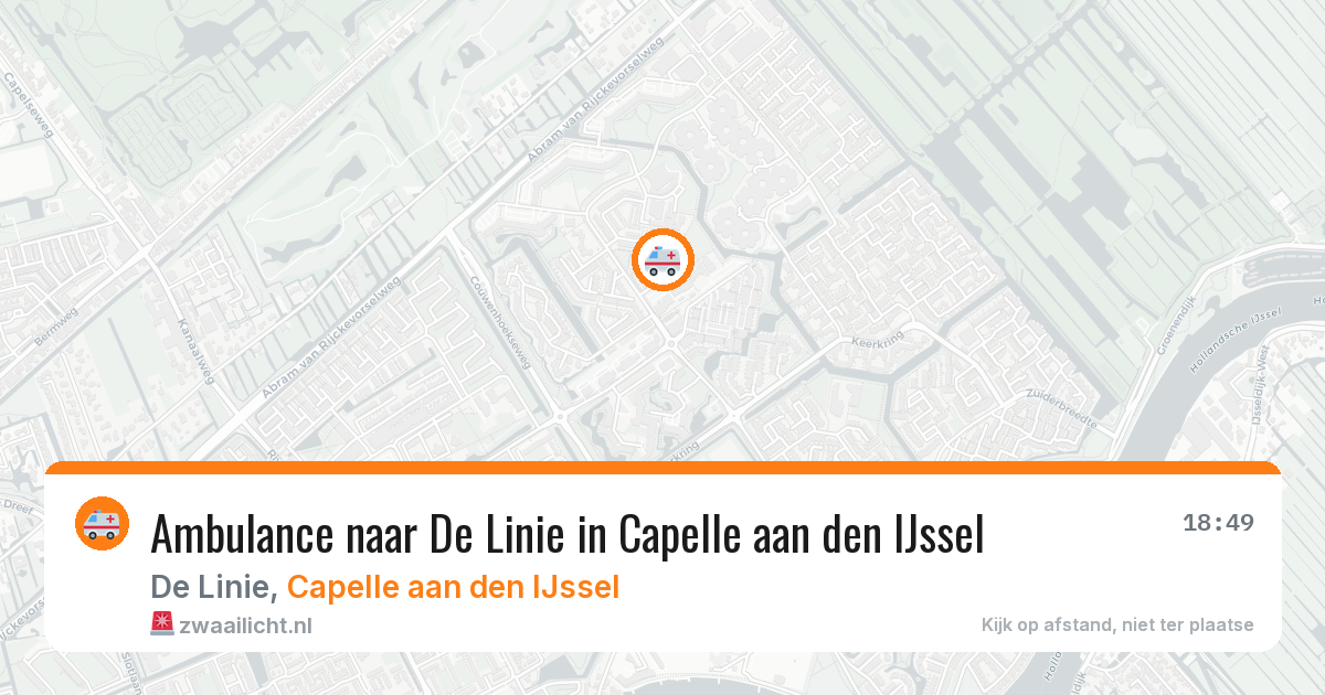 Ambulance naar De Linie in Capelle aan den IJssel — 5 aug 2026