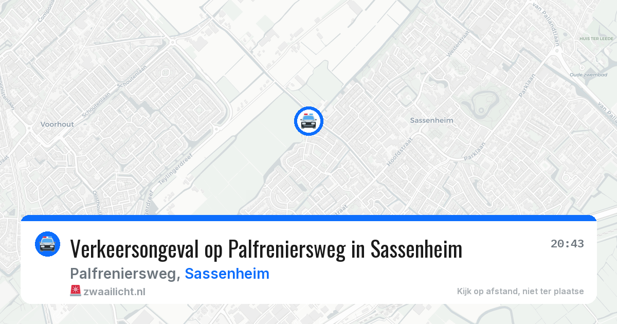 Verkeersongeval op Palfreniersweg in Sassenheim — 6 mei 2026