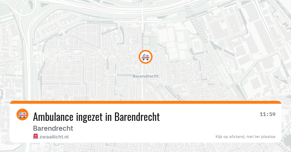 Ambulance ingezet in Barendrecht — 26 jun 2026