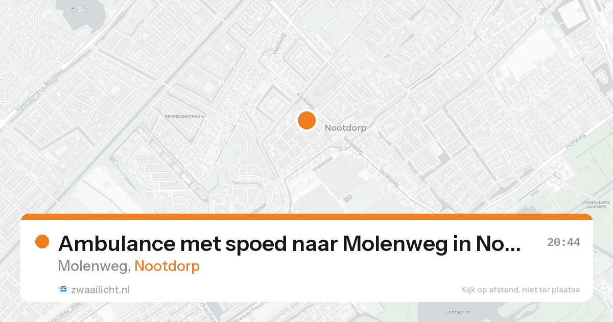Ambulance met spoed naar Molenweg in Nootdorp — 22 aug 2026