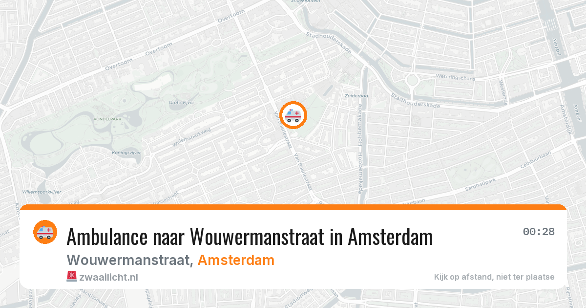 Ambulance naar Wouwermanstraat in Amsterdam — 29 jul 2026