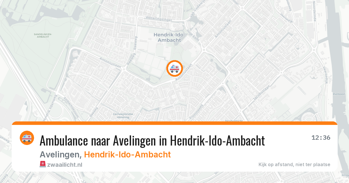 Ambulance naar Avelingen in Hendrik-Ido-Ambacht — 12 aug 2026