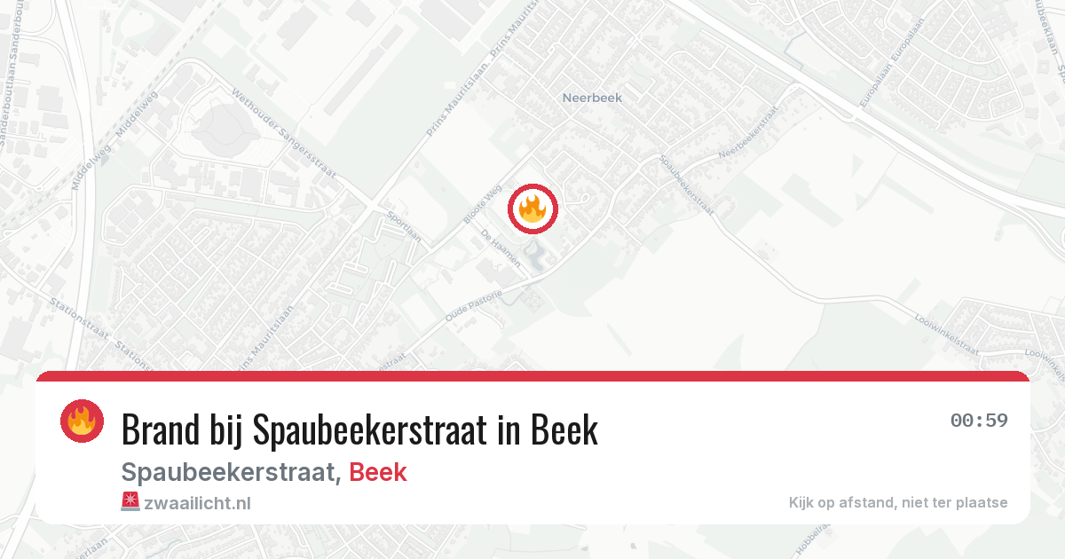 Brand bij Spaubeekerstraat in Beek — 9 jun 2026