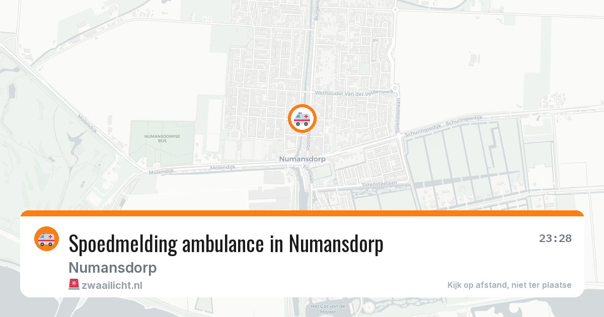 Spoedmelding ambulance in Numansdorp — 16 jun 2026