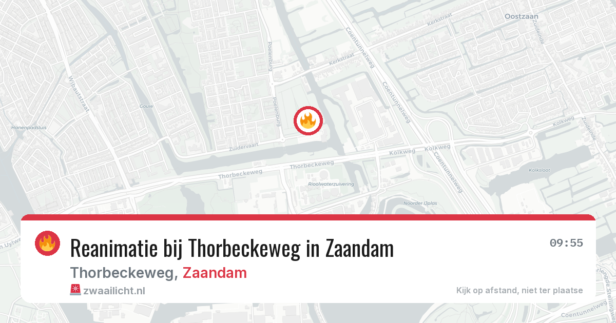 Reanimatie bij Thorbeckeweg in Zaandam — 30 mrt 2026