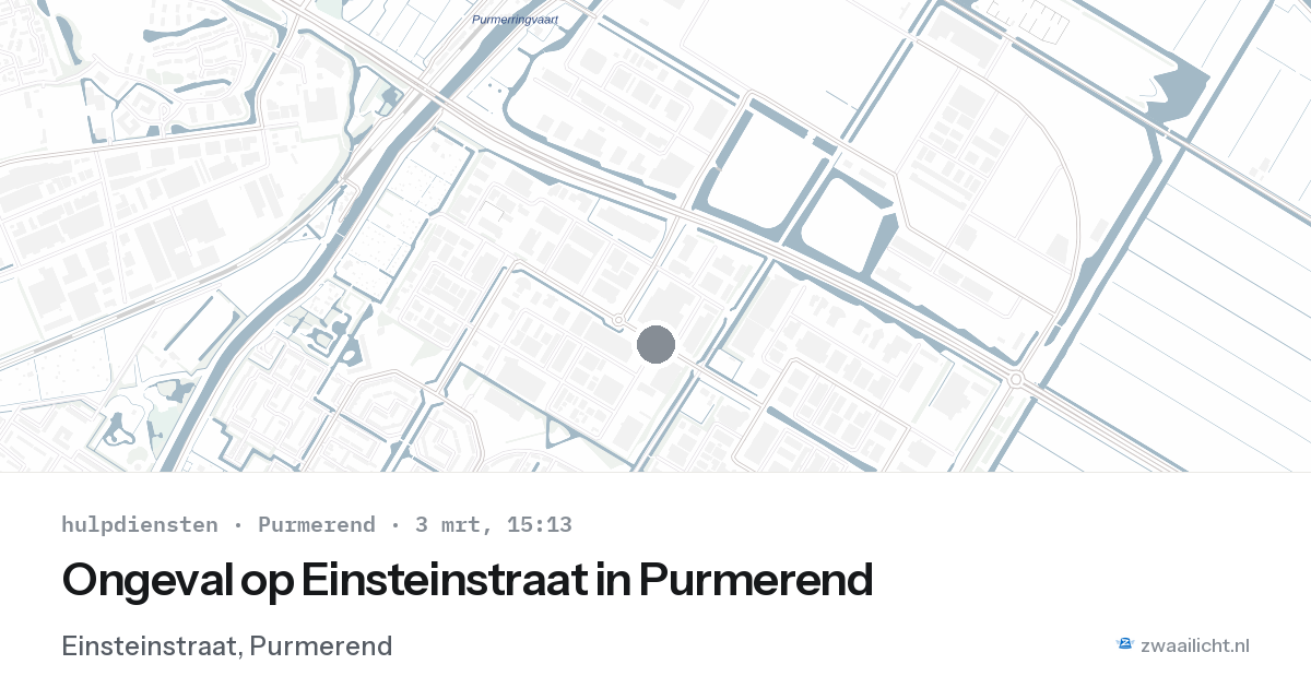 Ongeval op Einsteinstraat in Purmerend — 3 mrt 2026