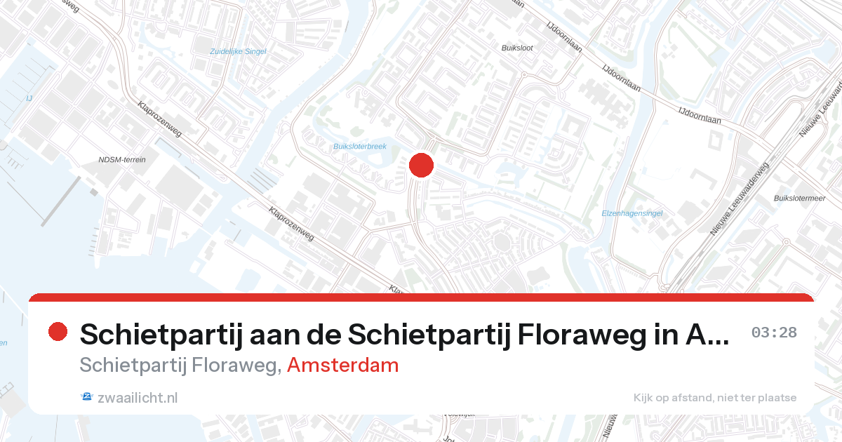 Schietpartij aan de Schietpartij Floraweg in Amsterdam — 7 feb 2026