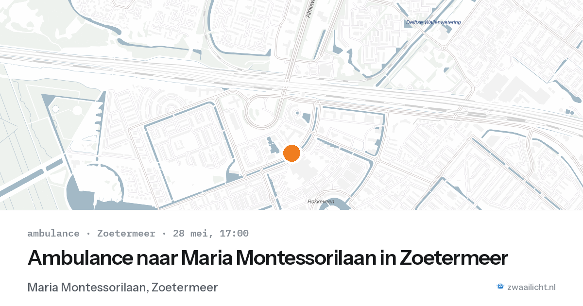 Ambulance naar Maria Montessorilaan in Zoetermeer — 28 mei 2026
