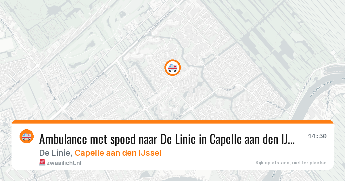 Ambulance met spoed naar De Linie in Capelle aan den IJssel — 9 jun 2026