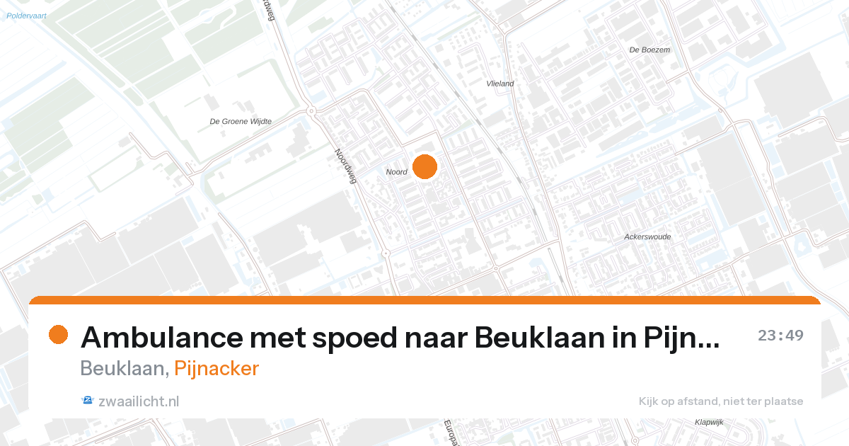 Ambulance met spoed naar Beuklaan in Pijnacker — 17 jul 2026
