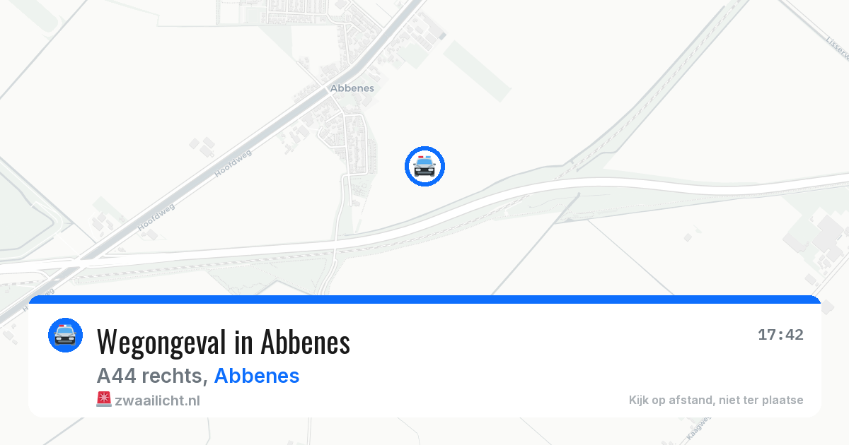 Wegongeval in Abbenes — 12 aug 2026