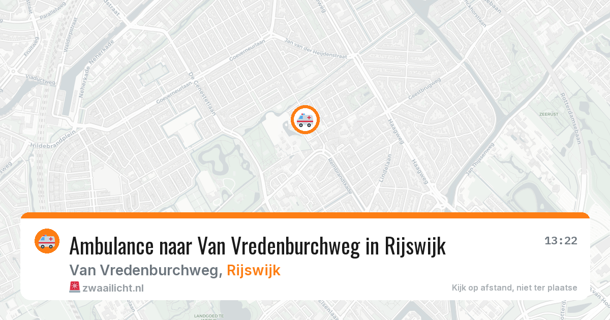 Ambulance naar Van Vredenburchweg in Rijswijk — 13 jun 2026