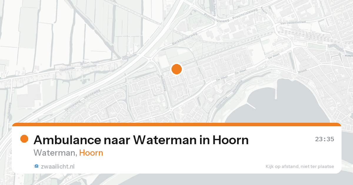 Ambulance naar Waterman in Hoorn — 22 aug 2026