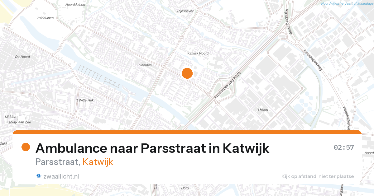 Ambulance naar Parsstraat in Katwijk — 27 aug 2026