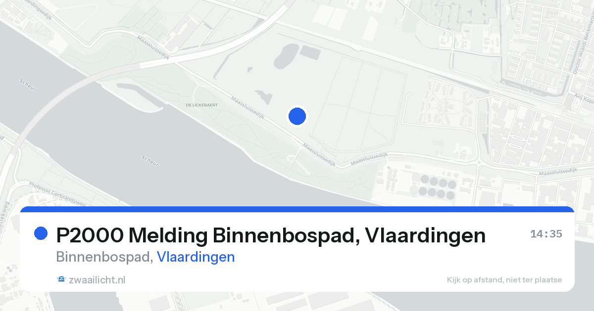 P2000 Melding Binnenbospad, Vlaardingen — 25 aug 2026
