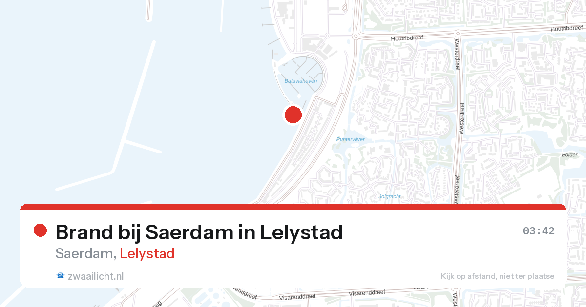 Brand bij Saerdam in Lelystad — 28 aug 2026