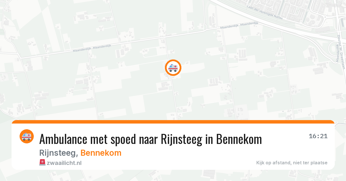 Ambulance met spoed naar Rijnsteeg in Bennekom — 23 apr 2026