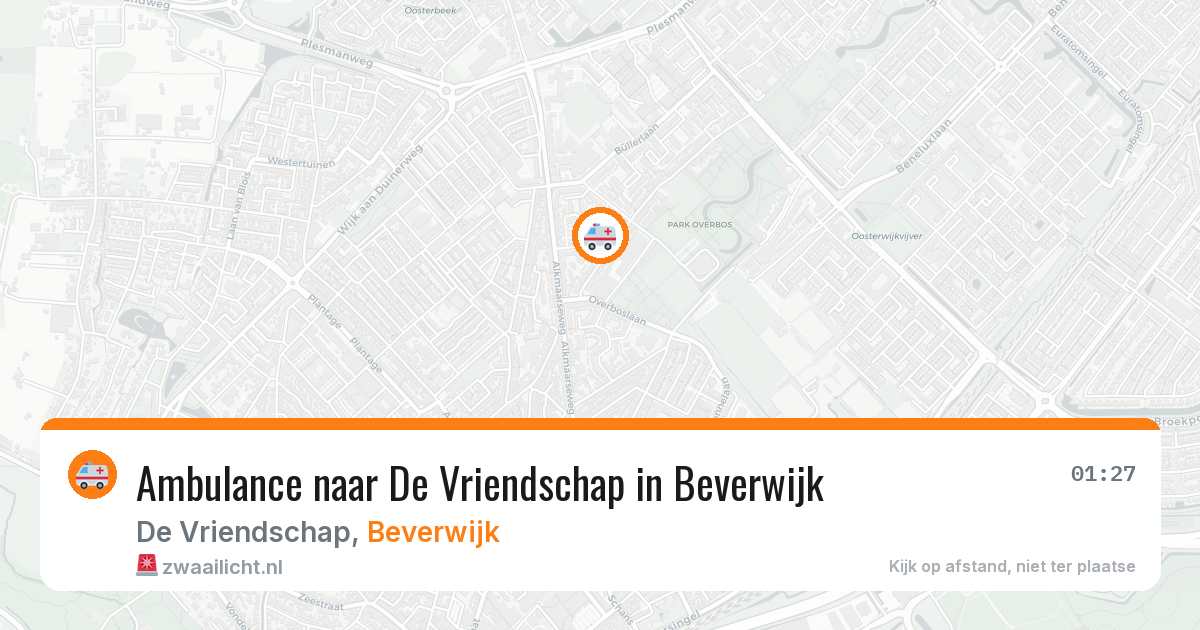 Ambulance naar De Vriendschap in Beverwijk — 6 apr 2026