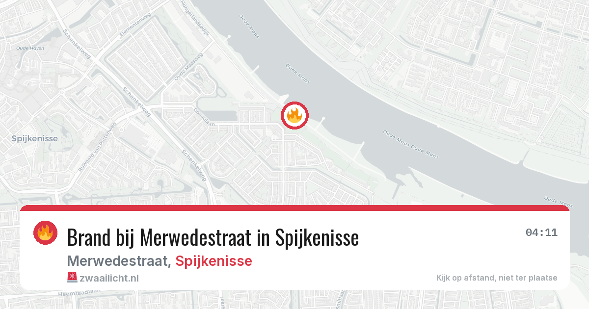 Brand bij Merwedestraat in Spijkenisse — 22 jun 2026