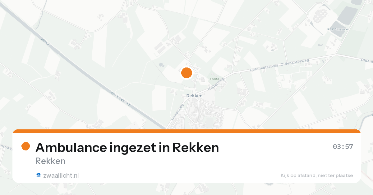 Ambulance ingezet in Rekken — 16 aug 2026