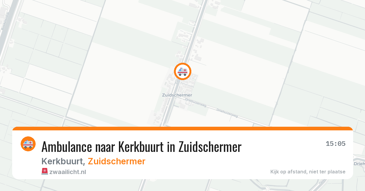 Ambulance naar Kerkbuurt in Zuidschermer — 31 jul 2026