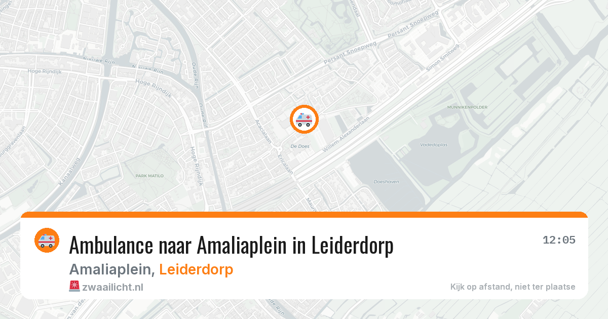 Ambulance naar Amaliaplein in Leiderdorp — 7 aug 2026