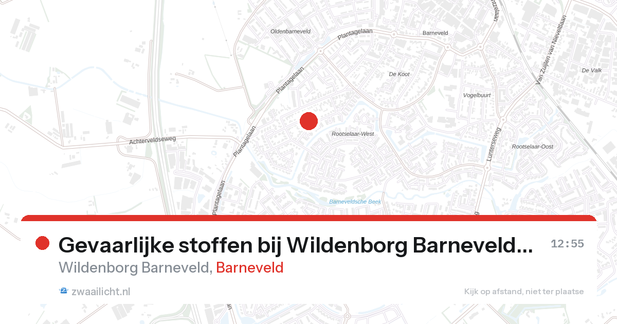 Gevaarlijke stoffen bij Wildenborg Barneveld in Barneveld — 30 mrt 2026