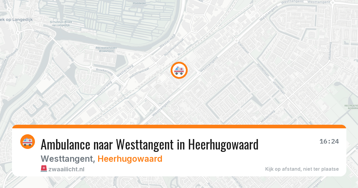 Ambulance naar Westtangent in Heerhugowaard — 10 aug 2026