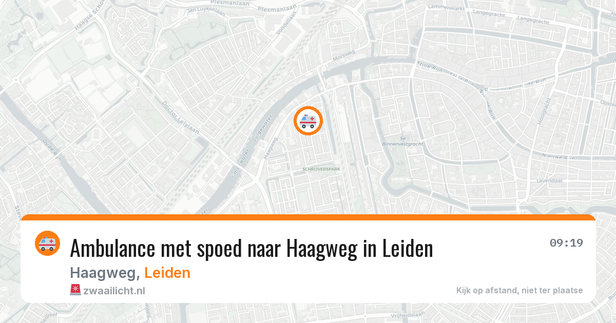 Ambulance met spoed naar Haagweg in Leiden — 2 jul 2026