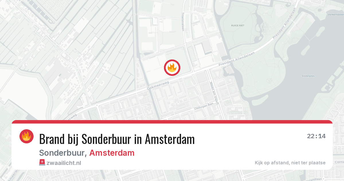 Brand bij Sonderbuur in Amsterdam — 25 mei 2026