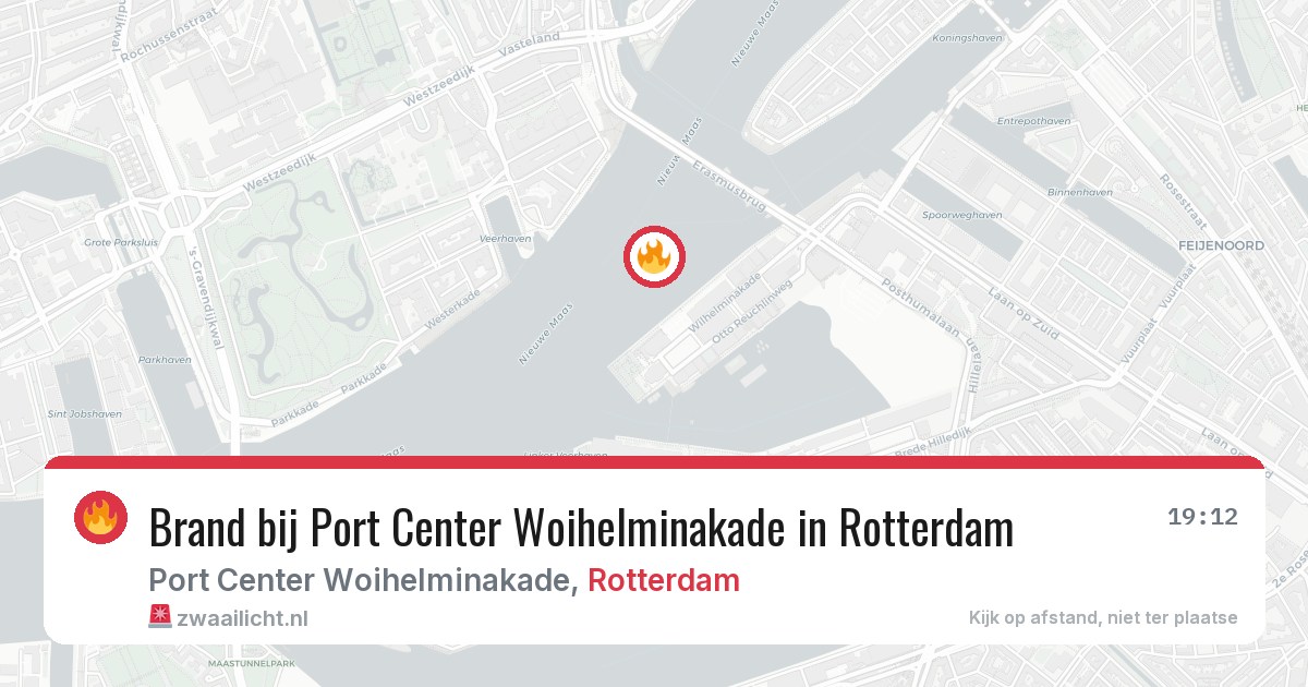 Brand bij Port Center Woihelminakade in Rotterdam — 30 apr 2026