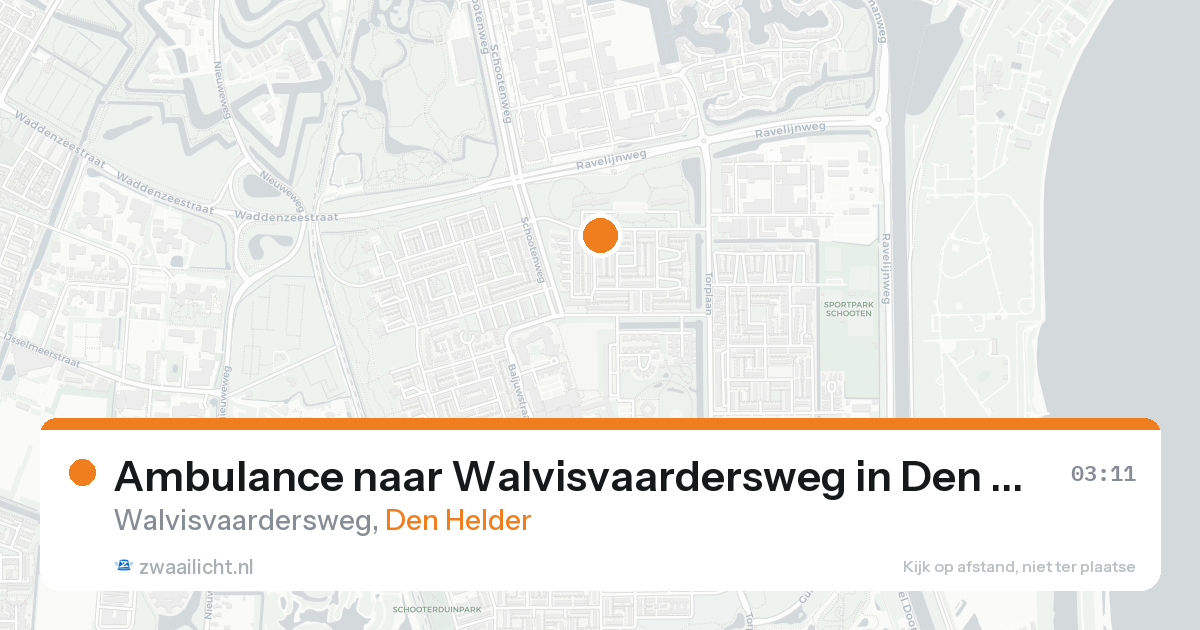 Ambulance naar Walvisvaardersweg in Den Helder — 25 aug 2026
