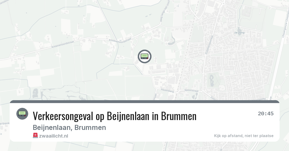 Verkeersongeval op Beijnenlaan in Brummen — 11 aug 2026