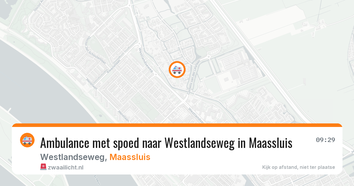 Ambulance met spoed naar Westlandseweg in Maassluis — 11 aug 2026