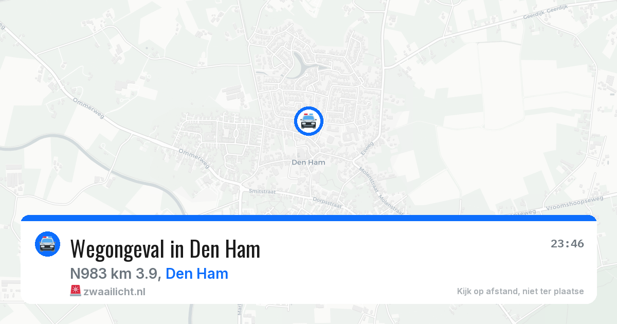 Wegongeval in Den Ham — 16 jul 2026