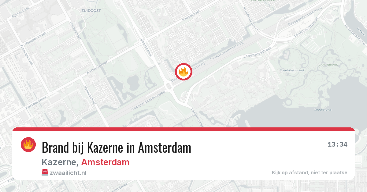 Brand bij Kazerne in Amsterdam — 26 apr 2026