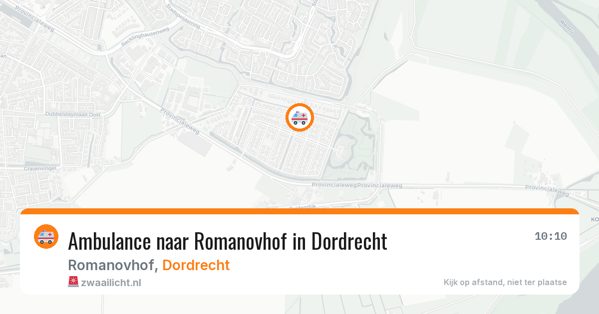 Ambulance naar Romanovhof in Dordrecht — 11 jul 2026