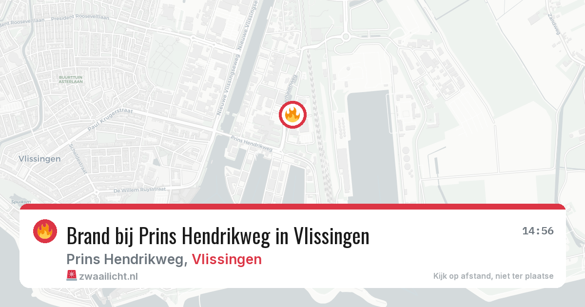 Brand bij Prins Hendrikweg in Vlissingen — 5 aug 2026