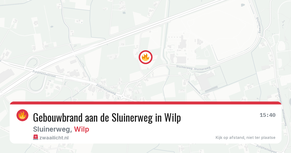 Gebouwbrand aan de Sluinerweg in Wilp — 16 jun 2026