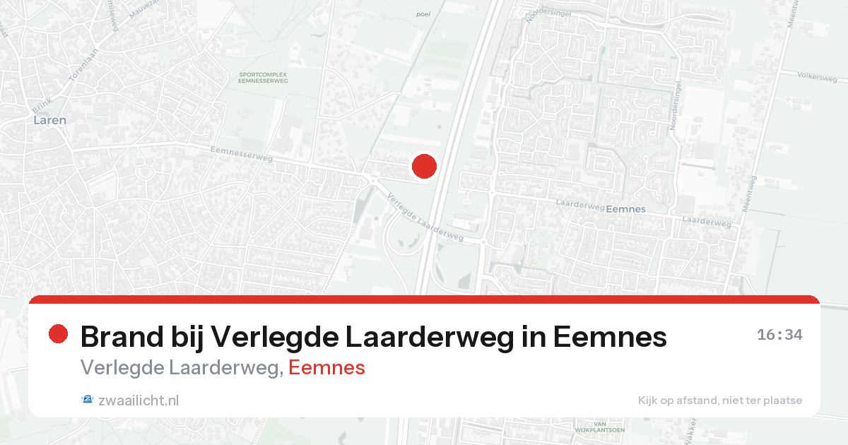 Brand bij Verlegde Laarderweg in Eemnes — 21 aug 2026