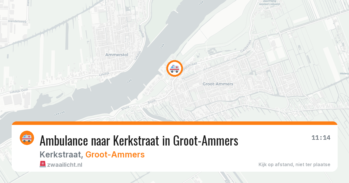 Ambulance naar Kerkstraat in Groot-Ammers — 28 jun 2026