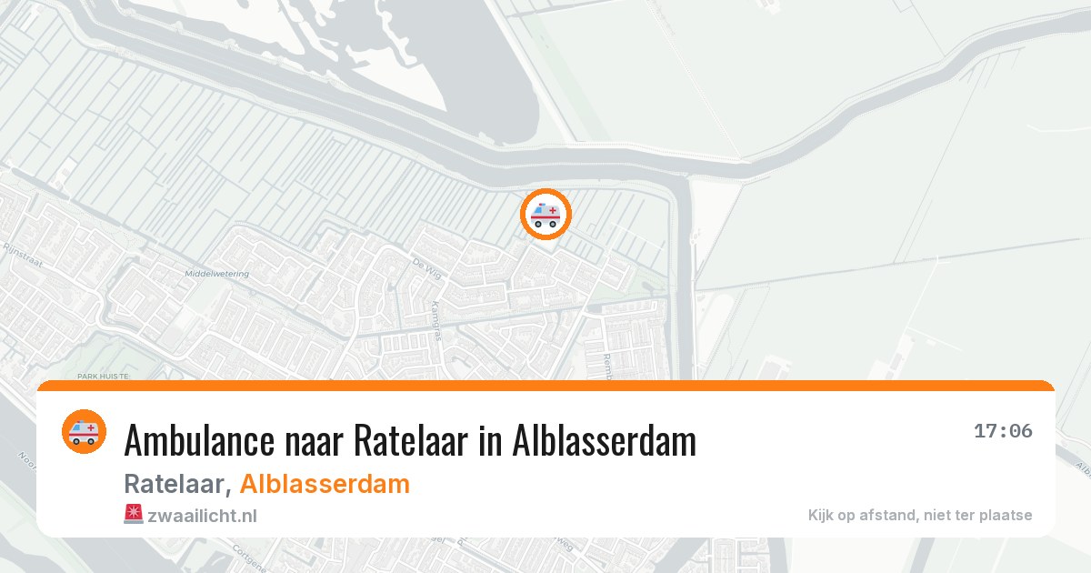 Ambulance naar Ratelaar in Alblasserdam — 26 jul 2026