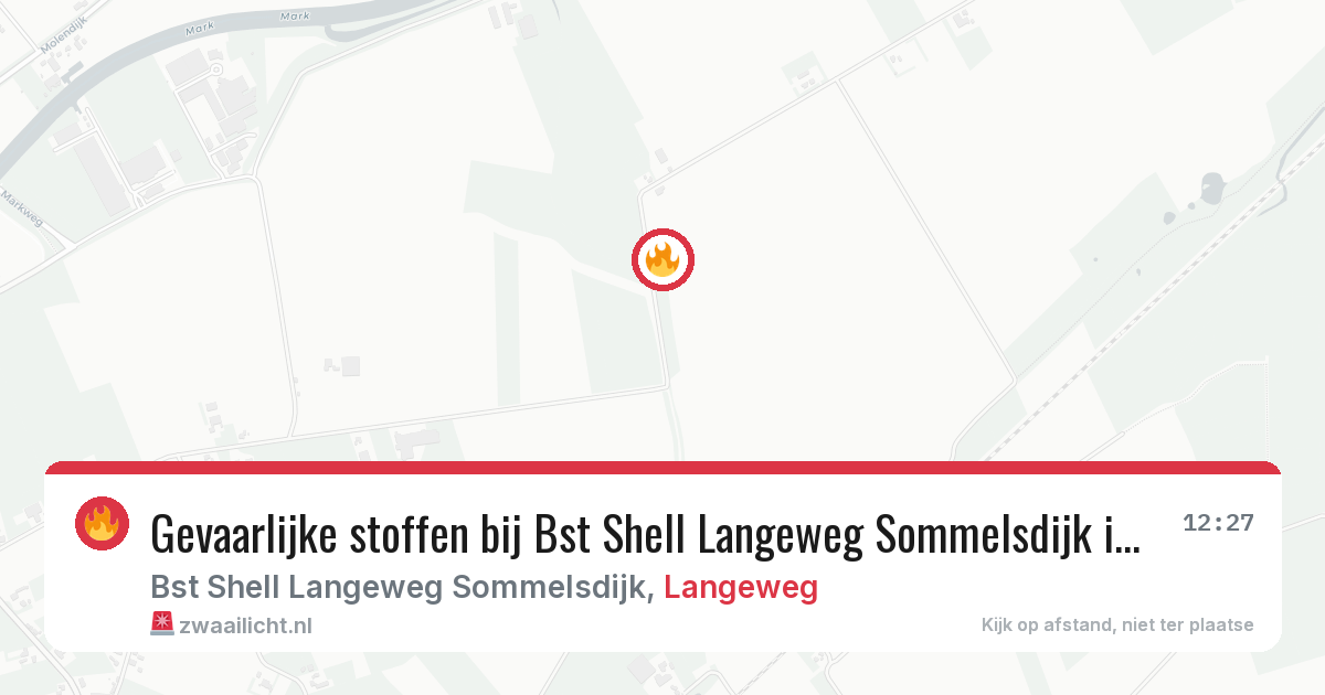 Gevaarlijke stoffen bij Bst Shell Langeweg Sommelsdijk in Langeweg — 31 jul 2026