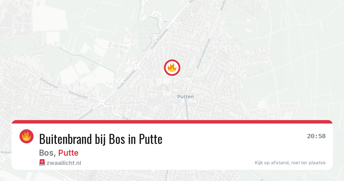 Buitenbrand bij Bos in Putte — 18 jun 2026