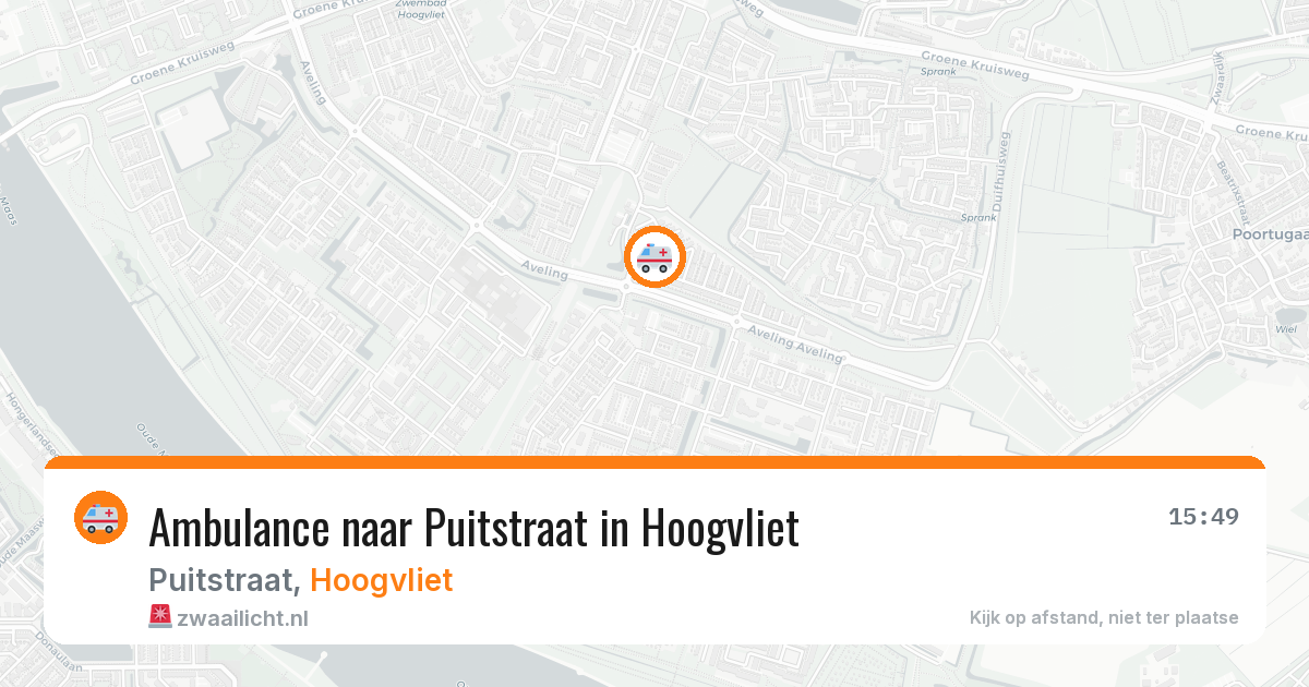 Ambulance naar Puitstraat in Hoogvliet — 4 jun 2026
