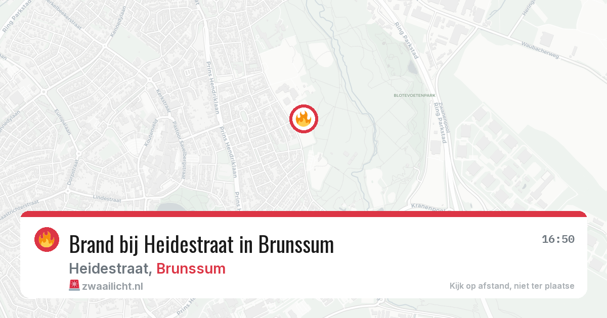 Brand bij Heidestraat in Brunssum — 16 jan 2026