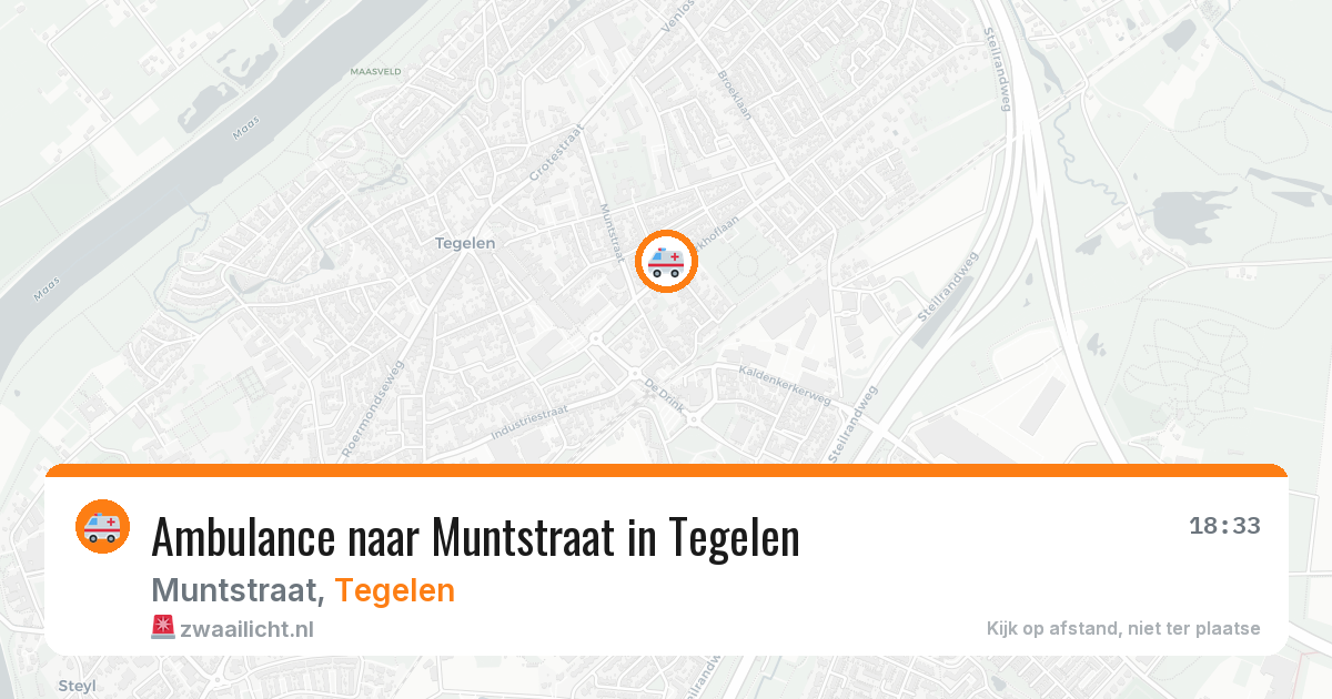 Ambulance naar Muntstraat in Tegelen — 10 jun 2026